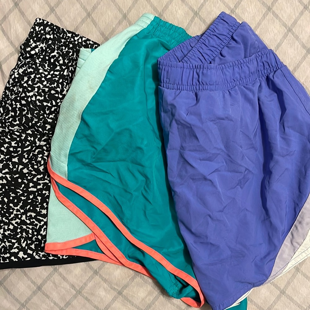 Work out shorts with the underwear lining attached.